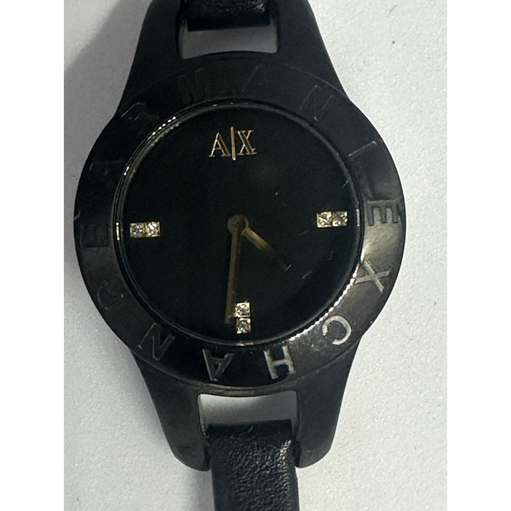 A|X Armani Exchange AX4125 Crystal Accent Women Dial Black Tone‎ Quartz Watch Z